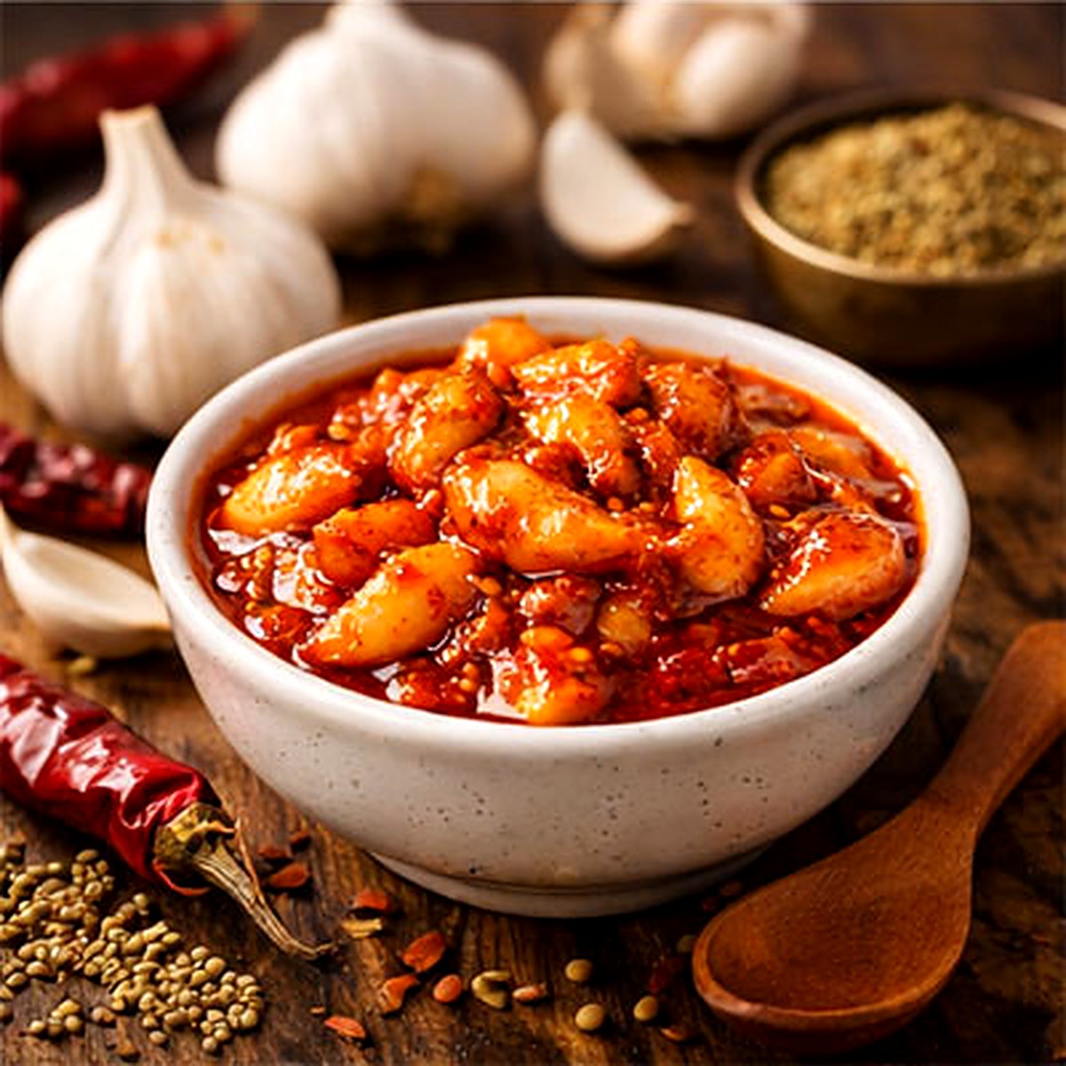 Pahari Garlic Pickle  (500gm)